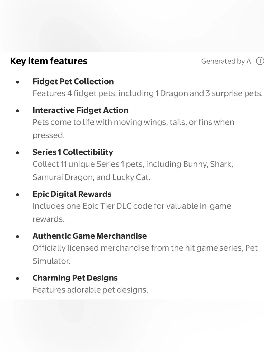 🆕Pet Simulator Fidget Pets 4-Pack - Green Figure Included